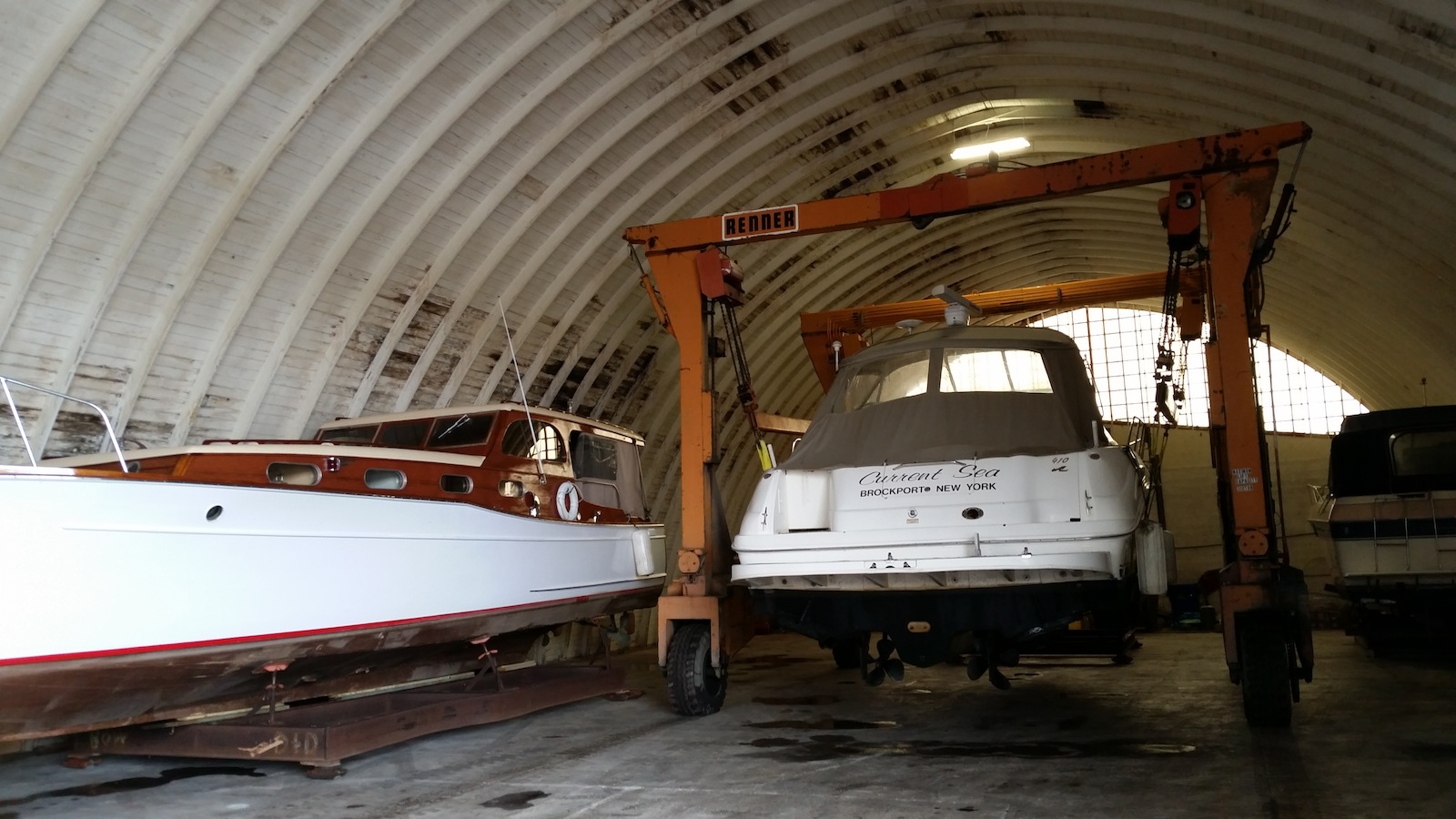 Indoor boat storage facility